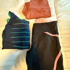Lululemon Activewear lot of 3 size S